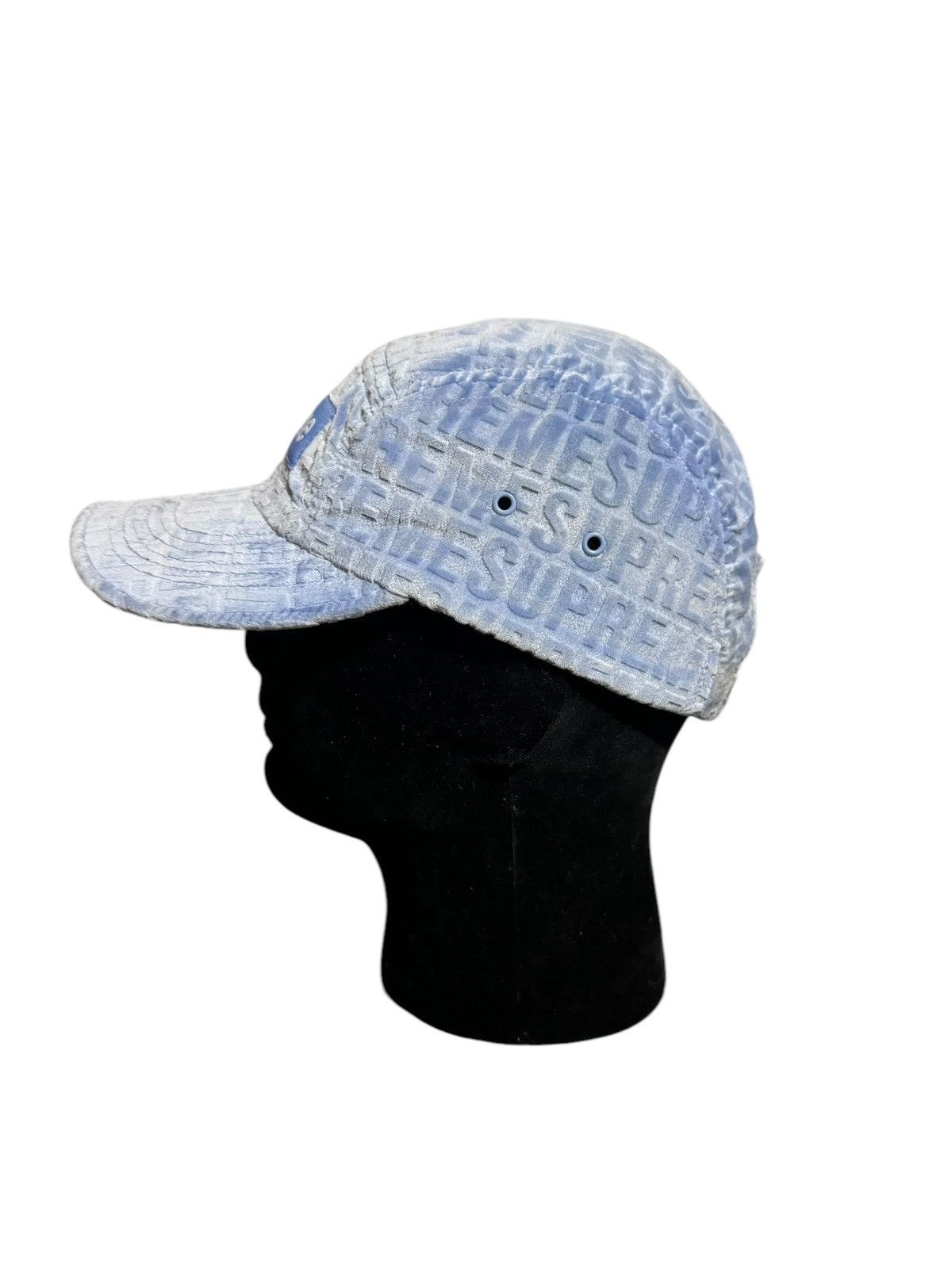 Supreme Supreme Velvet Pattern Camp Cap Light Blue OS Size ONE SIZE - 1 Thumbnail