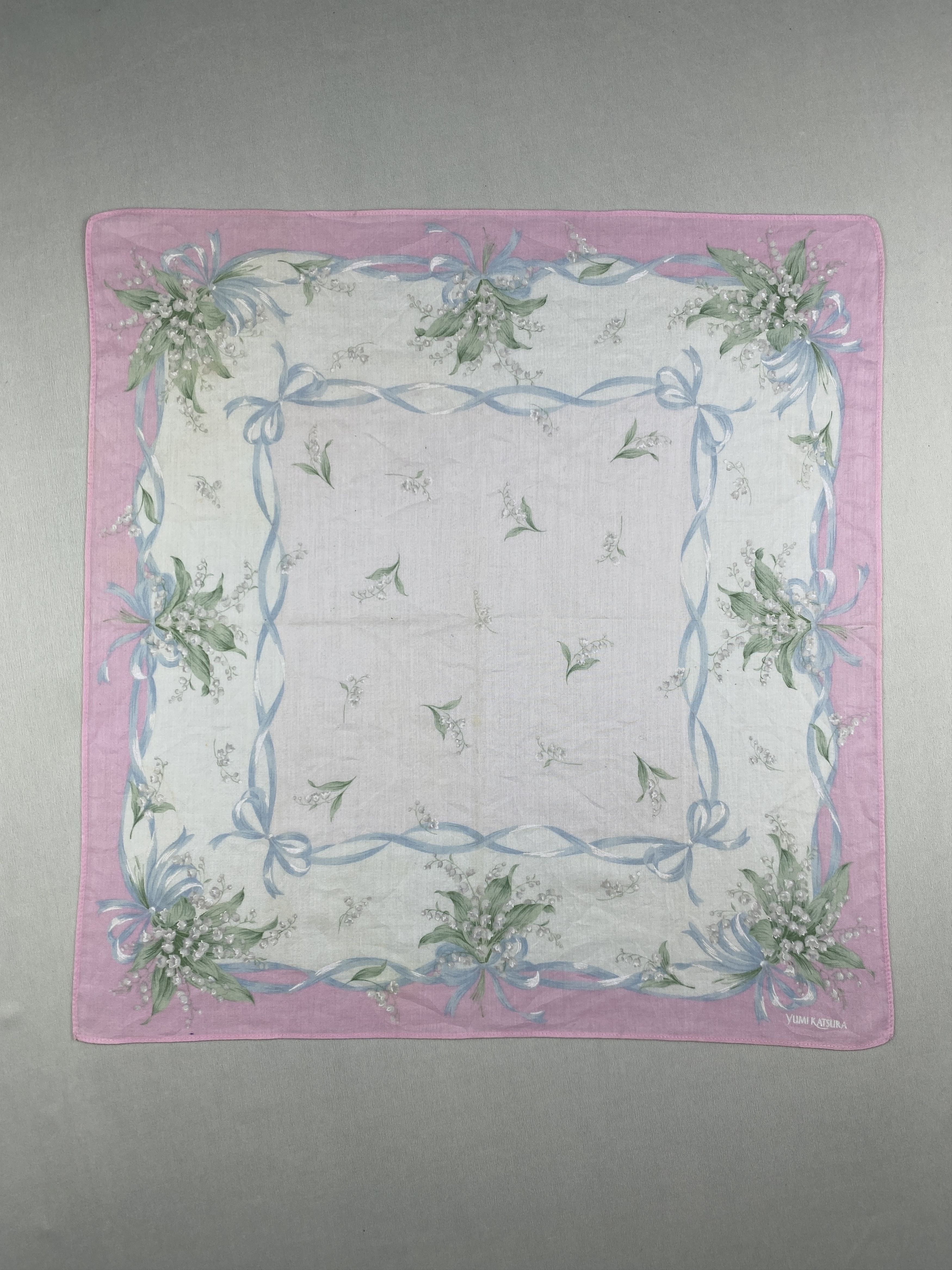 Japanese Brand Vtg Yumi Katsura Handkerchief Pocket Square Bandana HM0031 Size ONE SIZE - 1 Thumbnail