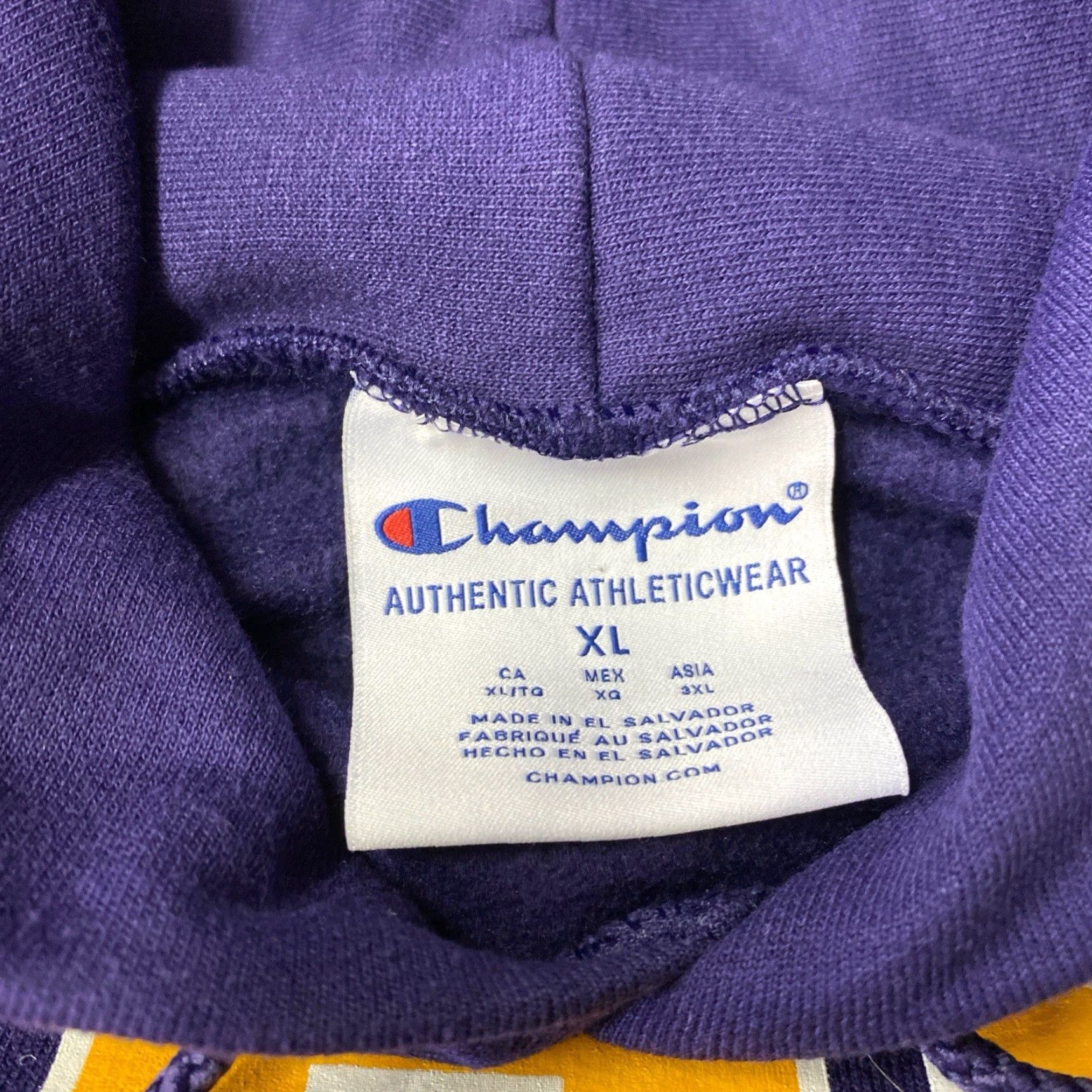 Champion Champion LSU Tigers Hoodie Mens XL Purple Long Sleeve Hooded Pullover Active Size US XL / EU 56 / 4 - 3 Thumbnail