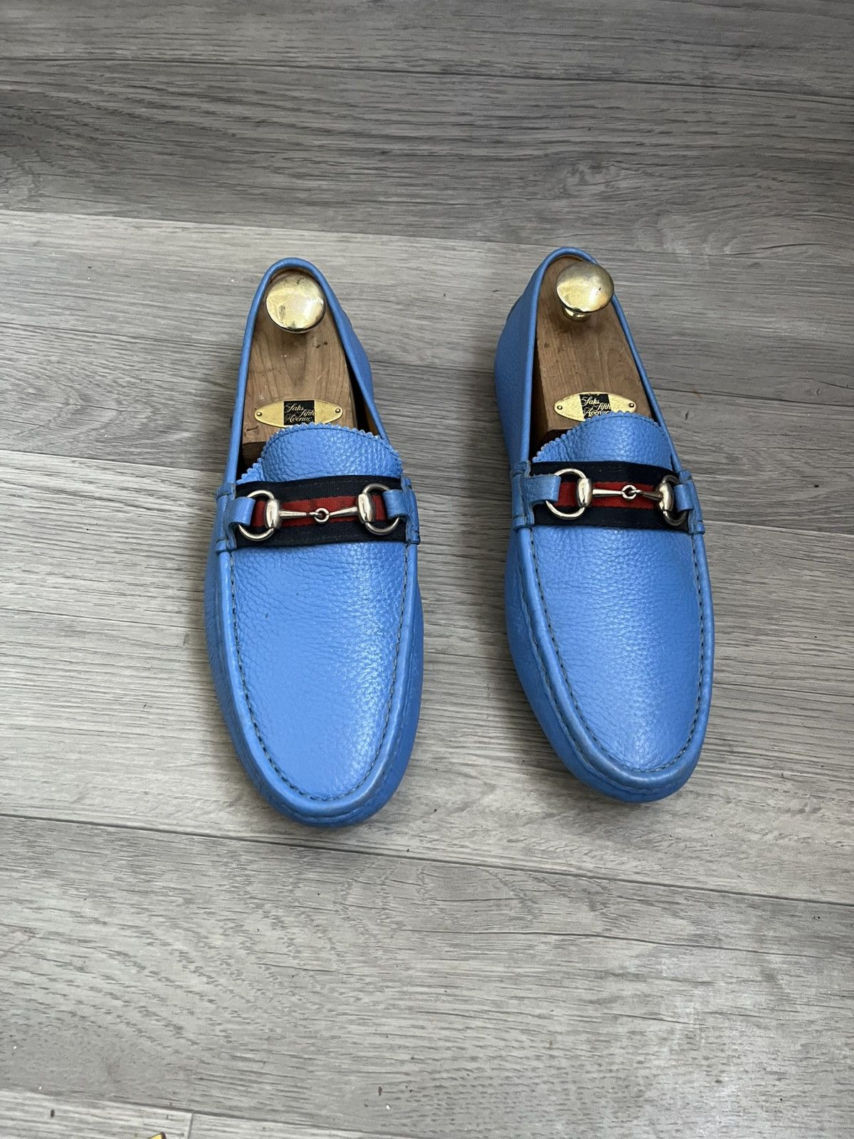 Gucci Gucci horsebit blue leather driving loafers sz 42 Size US 9 / EU 42 - 8 Thumbnail