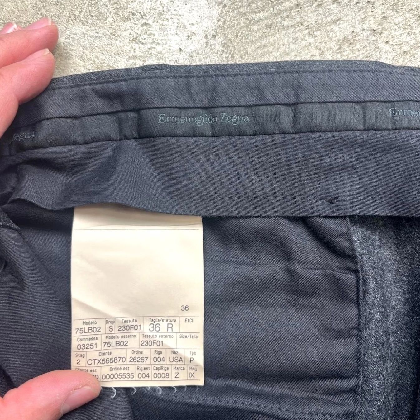 Ermenegildo Zegna Ermenegildo Zegna Trousers Wool Flannel mens flat front 36x33 Size US 36 / EU 52 - 3 Thumbnail