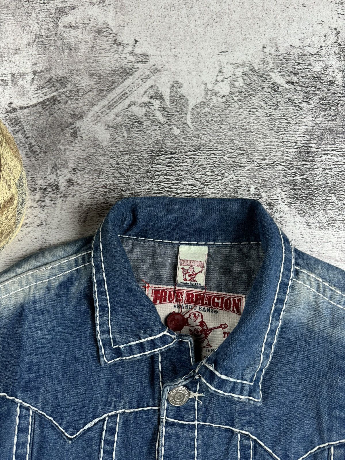 True Religion True Religion Joey Super T Y2K Denim Jeans Chief Keef Jacket Size US XL / EU 56 / 4 - 12 Thumbnail