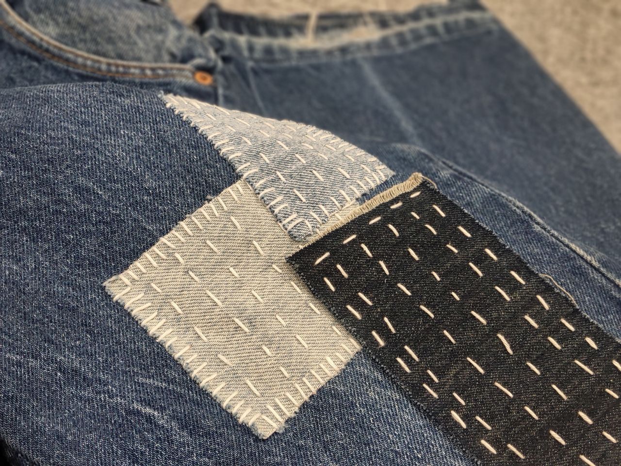 Levi's Vintage 90's levis 517 Sashiko Japan Patchwork Denim Jeans Size US 30 / EU 46 - 14 Thumbnail