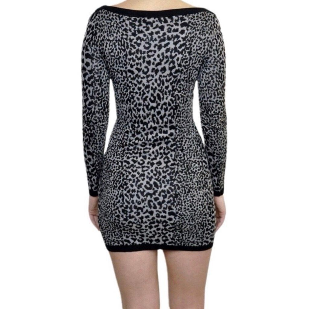 French Connection French Connection Snow Leopard Print Long Sleeve Mini Sweate Size M / US 6-8 / IT 42-44 - 2 Thumbnail