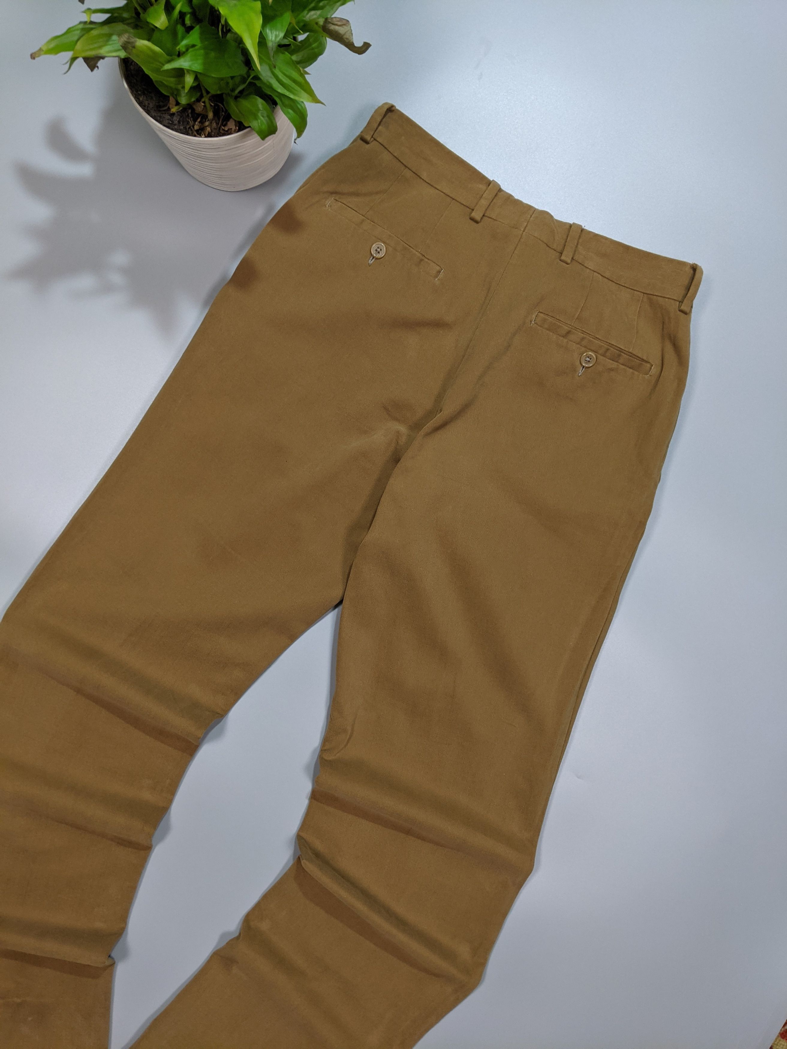 Japanese Brand ALVEARE Men's Brown Dress PANTS W32 L33 Made in Italy Size US 32 / EU 48 - 6 Thumbnail