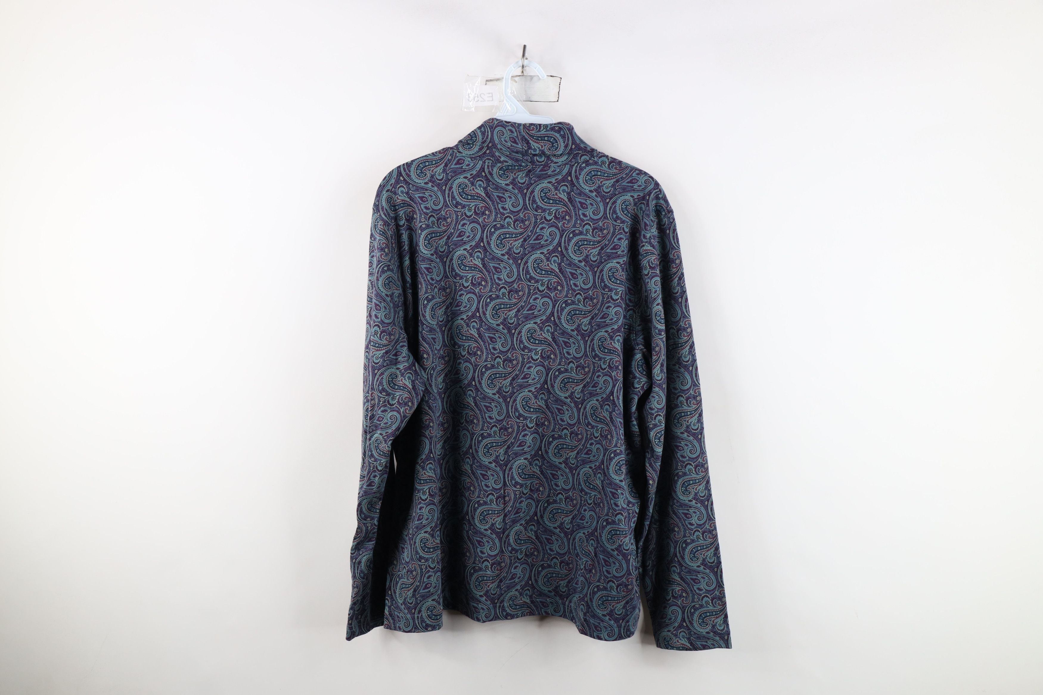 Lands' End Vintage 90s Lands End Paisley Long Sleeve Turtleneck T-Shirt Size XL / US 12-14 / IT 48-50 - 11 Thumbnail