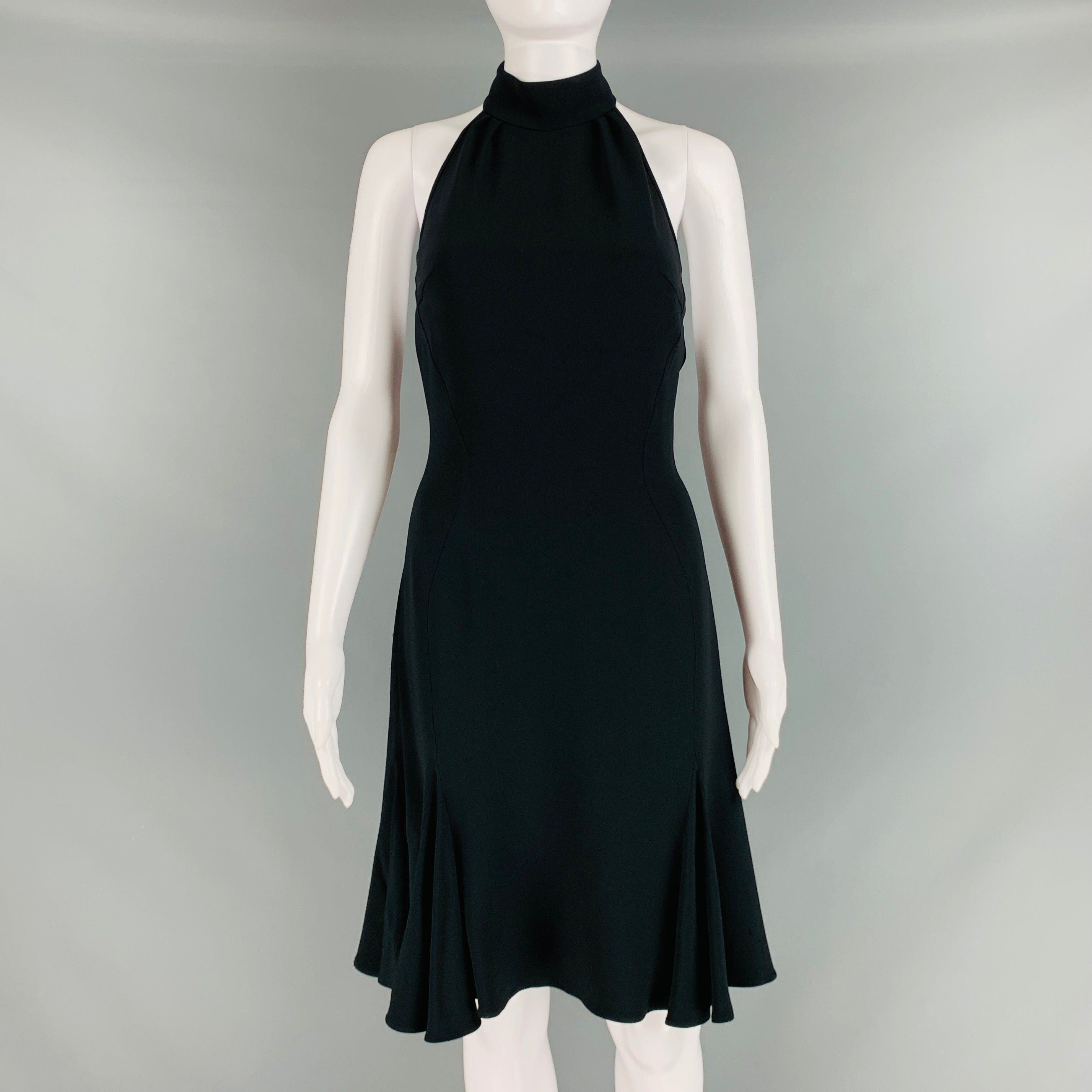 image of Stella Mccartney Black Viscose Blend Halter Above Knee Dress, Women's (Size XS)