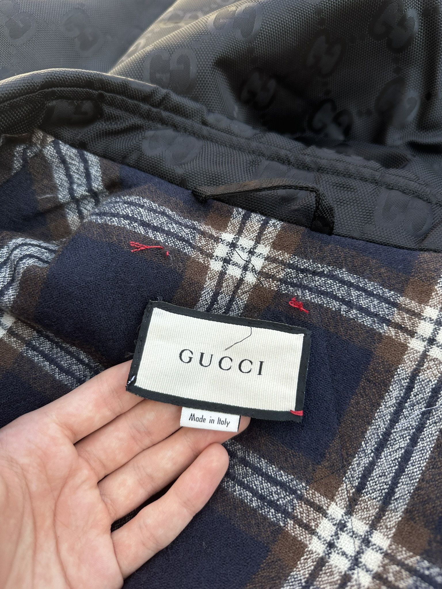 Gucci Gucci Vest Off The Grid Black GG Monogram Jacket Size US L / EU 52-54 / 3 - 8 Thumbnail