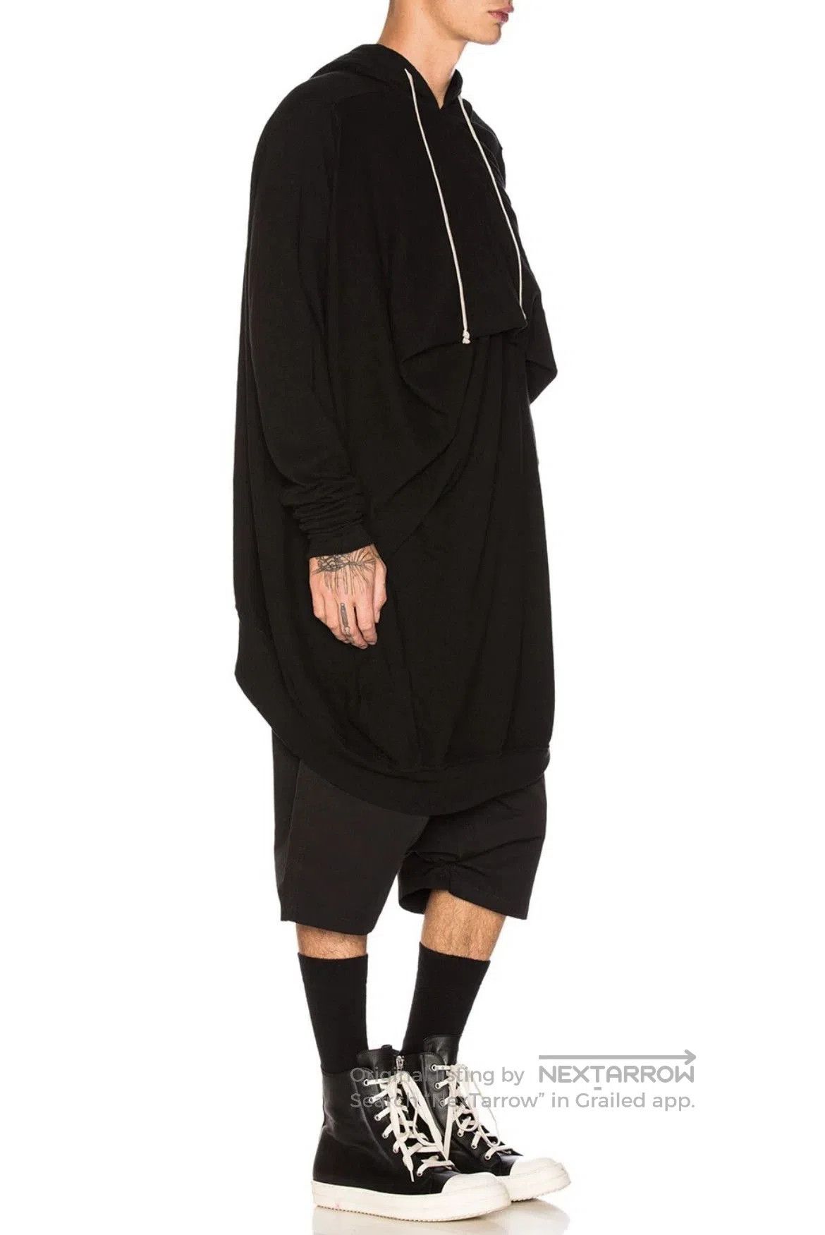 Rick Owens Rick Owens Structured Black Hoodie. Size US M / EU 48-50 / 2 - 6 Thumbnail