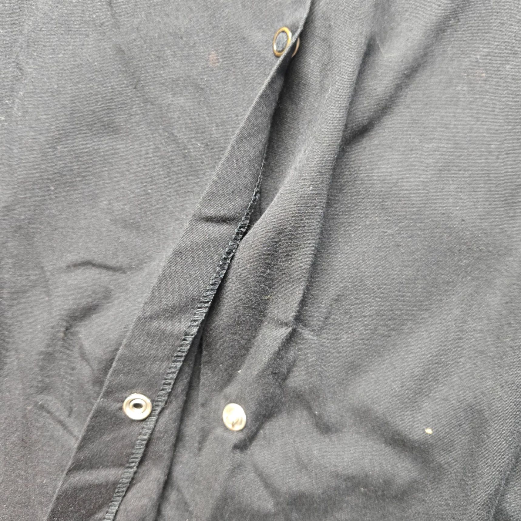Vintage WS Gear Shirt Scrub Solid Black Nurse Doctor Top Adult XL Button Snap Black Scrub Shirt Unisex Mens Womens Size US XL / EU 56 / 4 - 7 Thumbnail