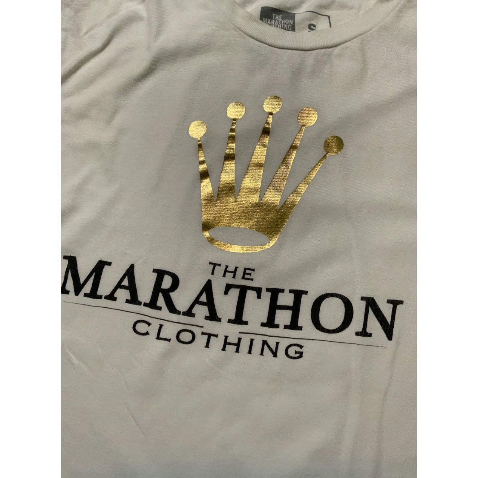 Vintage VINTAGE The Marathon Clothing Nipsey Hussle Crown White S/S Crewneck Graphic T-Shirt SM Size US S / EU 44-46 / 1 - 5 Thumbnail