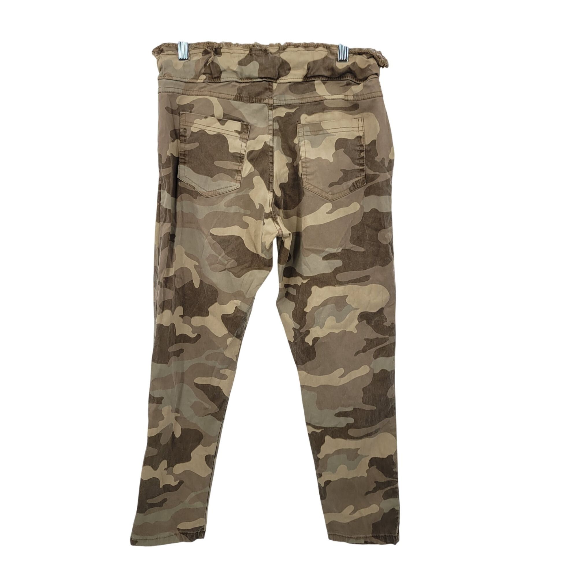 Other Italian Womens Camouflage High-Waisted Jogger Pants M Pocket Size 30" / US 8 / IT 44 - 8 Thumbnail