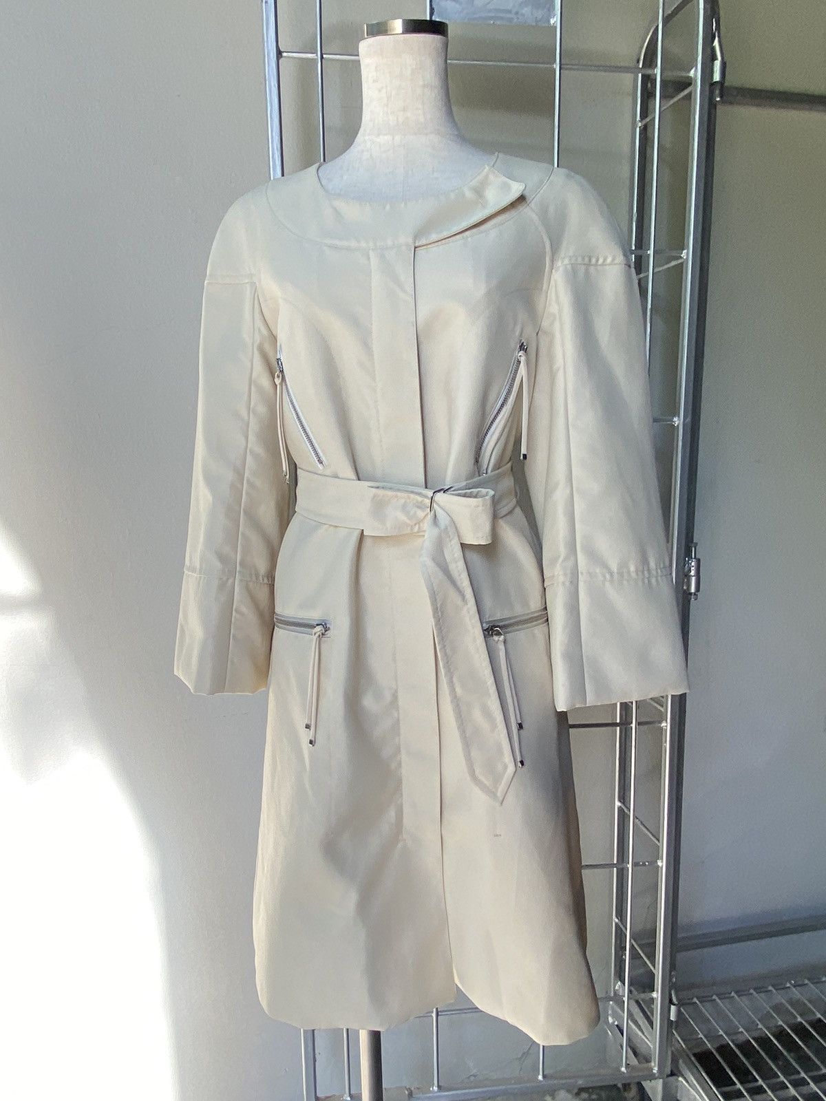 Sportmax SPORTMAX Light Gray Coat Dress Size M / US 6-8 / IT 42-44 - 20 Thumbnail