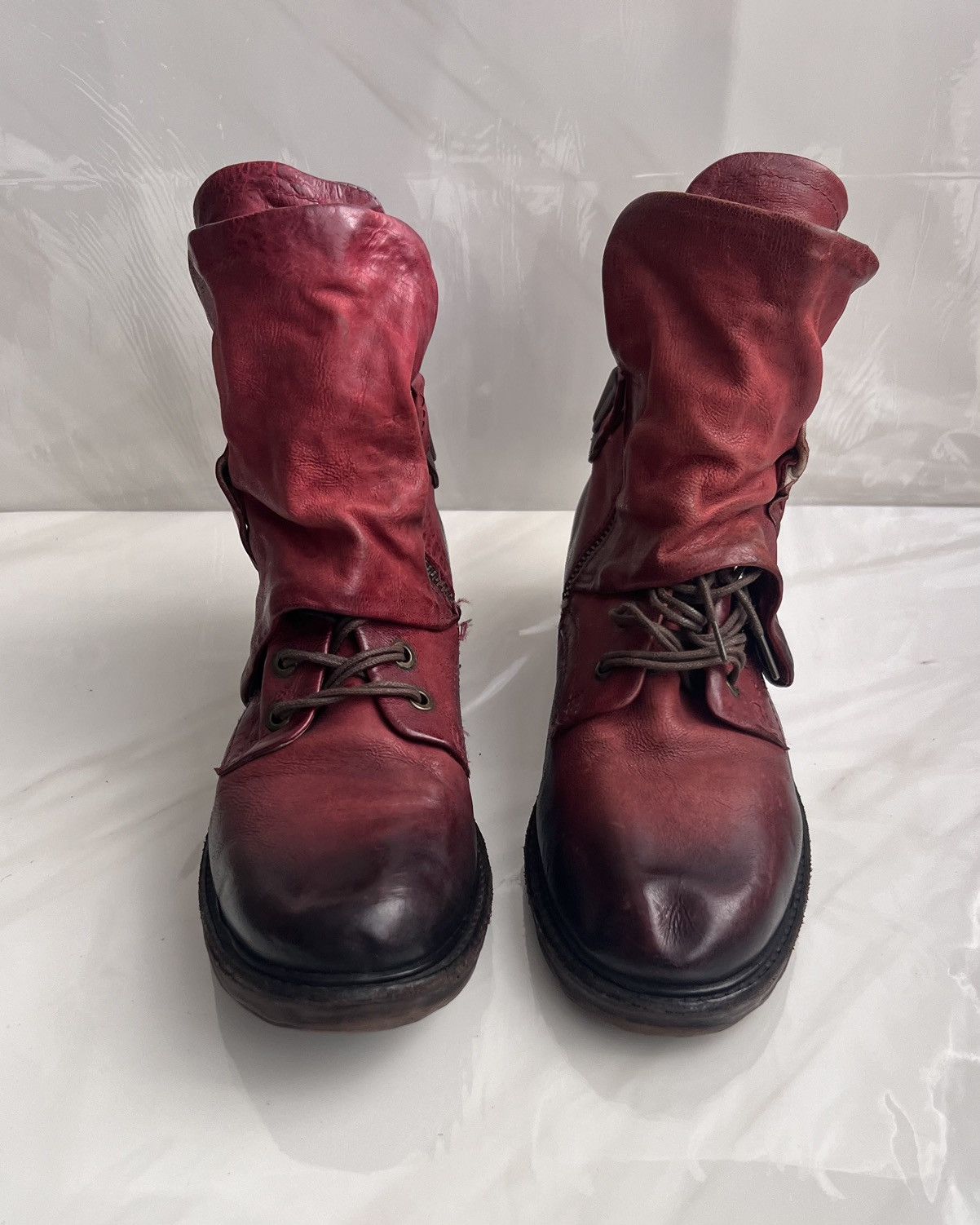 A.S.98 As 98 Airstep Zipper Boho Biker Red distressed boot Size US 8 / IT 38 - 2 Thumbnail