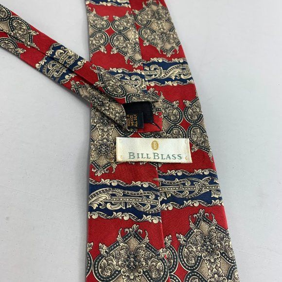 Bill Blass Bill Blass Red / Blue Men's Tie 4" x 60" Size ONE SIZE - 3 Thumbnail
