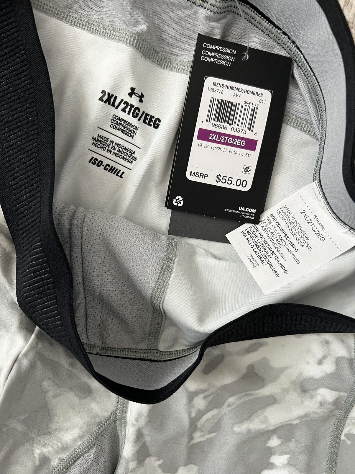 Under Armour Under Armour Mens HeatGear Iso-Chill Camo Compression Shorts Size US 36 / EU 52 - 3 Thumbnail