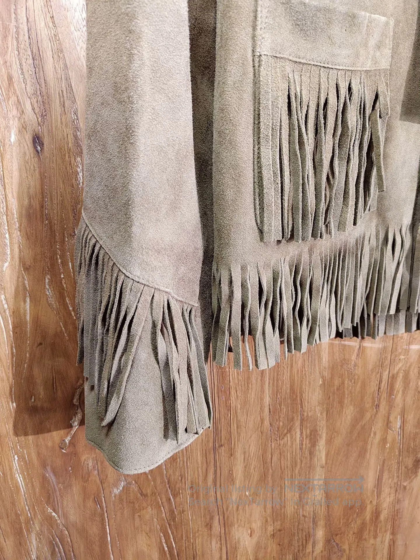 Saint Laurent Paris Saint Laurent Suede Fringe Jacket. Size US M / EU 48-50 / 2 - 6 Thumbnail