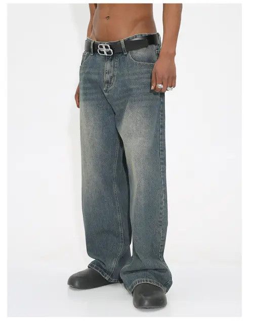 VIBE faded washed loose skate baggy jeans Size US 30 / EU 46 - 2 Thumbnail