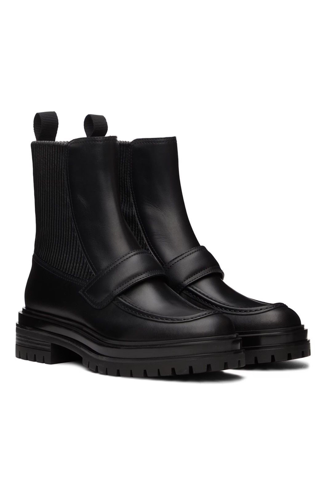 Gianvito Rossi GIANVITO ROSSI Black Leather Berck Boots, Size US 6 / IT 36 - 1 Thumbnail