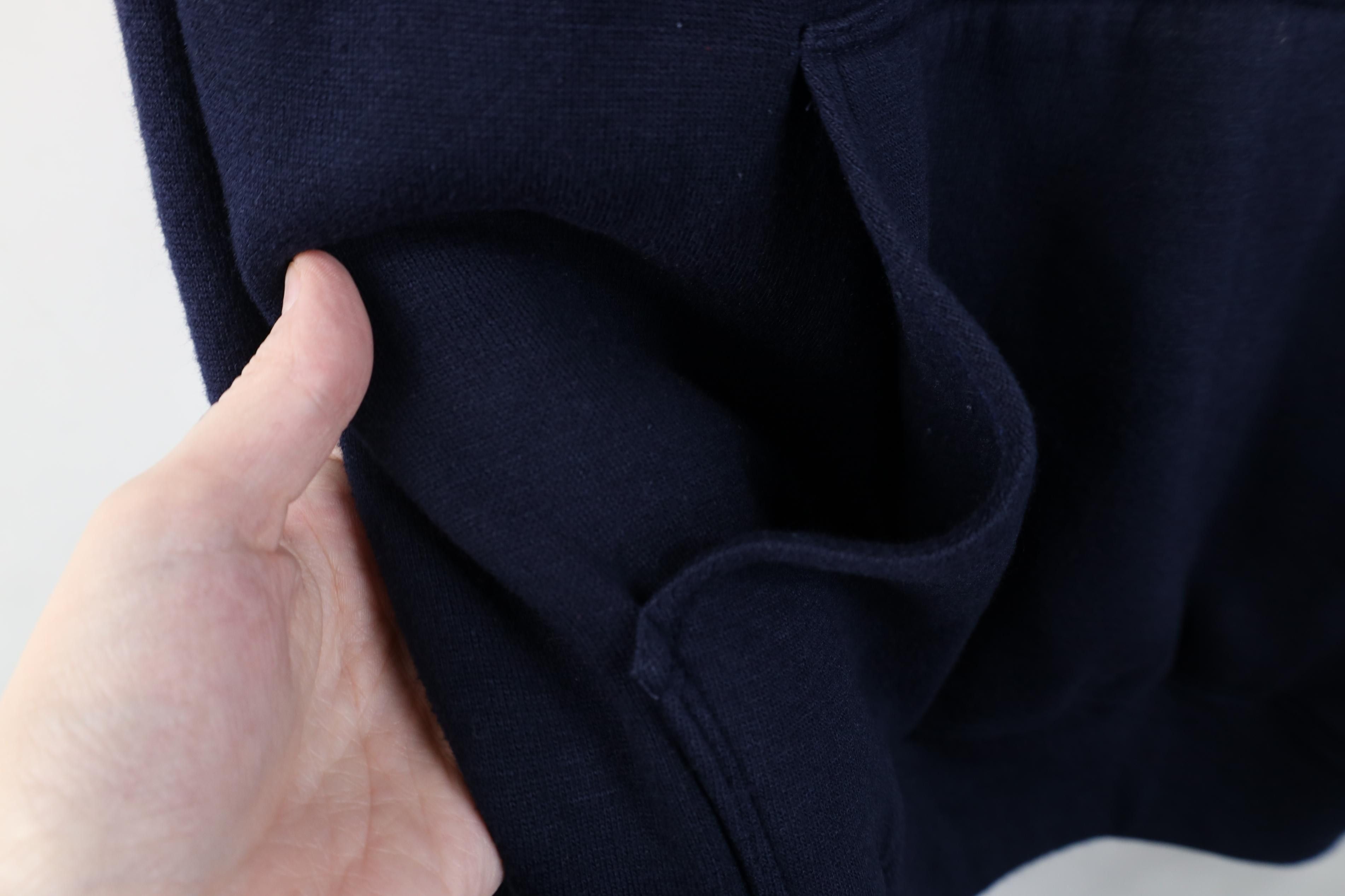 Vintage Vintage 90s Streetwear Waffle Knit Lined Henley Hoodie Blue Size US L / EU 52-54 / 3 - 8 Thumbnail