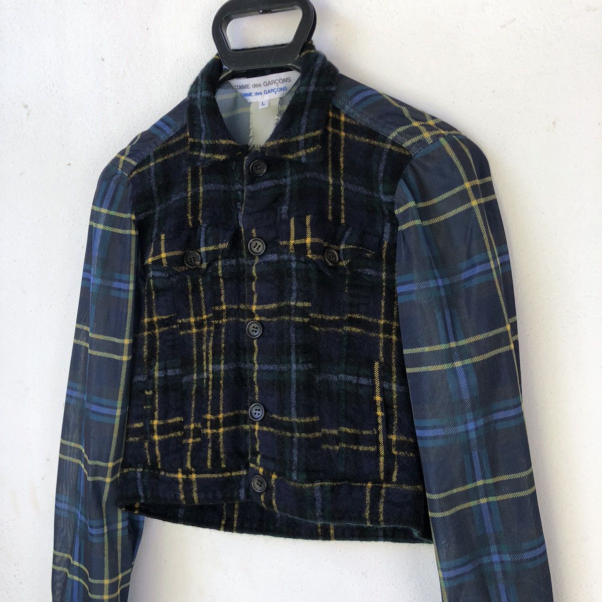 Comme des Garcons vintage Comme des Garcons Archive Hybrid Tartan Jacket Size M / US 6-8 / IT 42-44 - 3 Thumbnail