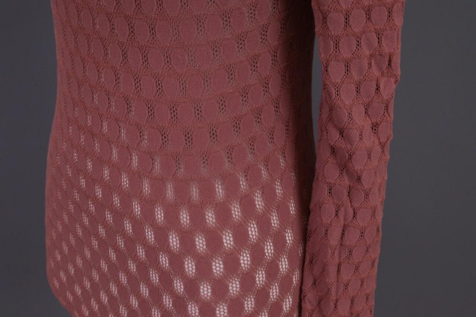 Pink Floyd Pinko Pink Wool Knit Designer Bodycon Mesh Sweater Size S Size S / US 4 / IT 40 - 12 Thumbnail