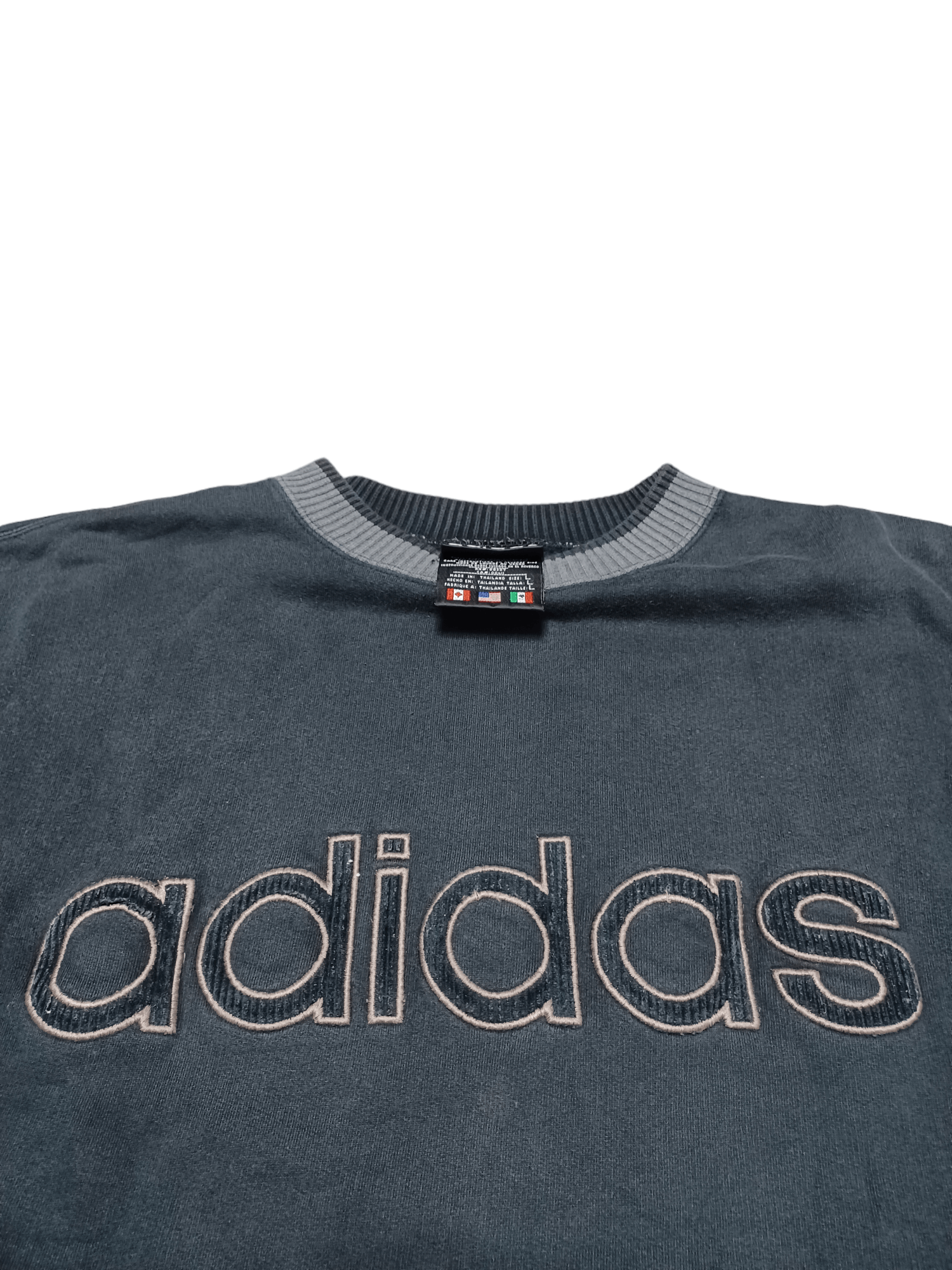 Adidas ADIDAS BIGLOGO EMBROIDERED FANTASTIC OVERSIZE SWEATSHIRT 90S Size US L / EU 52-54 / 3 - 3 Thumbnail