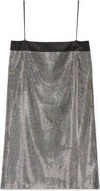 Gucci o1s1wg111025 Silk Mini Dress With Mirrors Appliqu in Silver Size M / US 6-8 / IT 42-44 - 2 Thumbnail