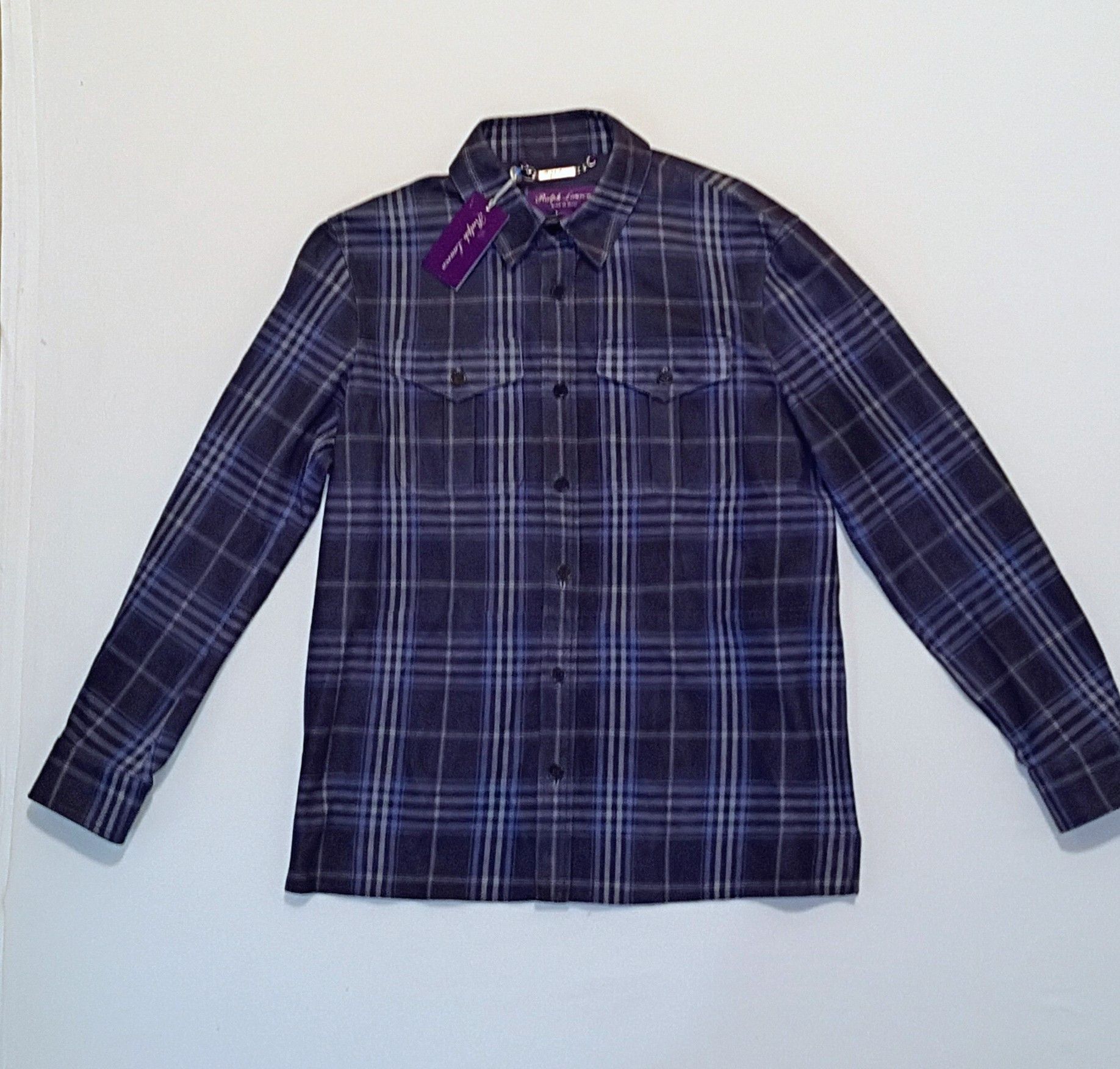 Ralph Lauren Purple Label Ralph Lauren Purple Label "Barron" Plaid Suede Overshirt Size US L / EU 52-54 / 3 - 1 Thumbnail