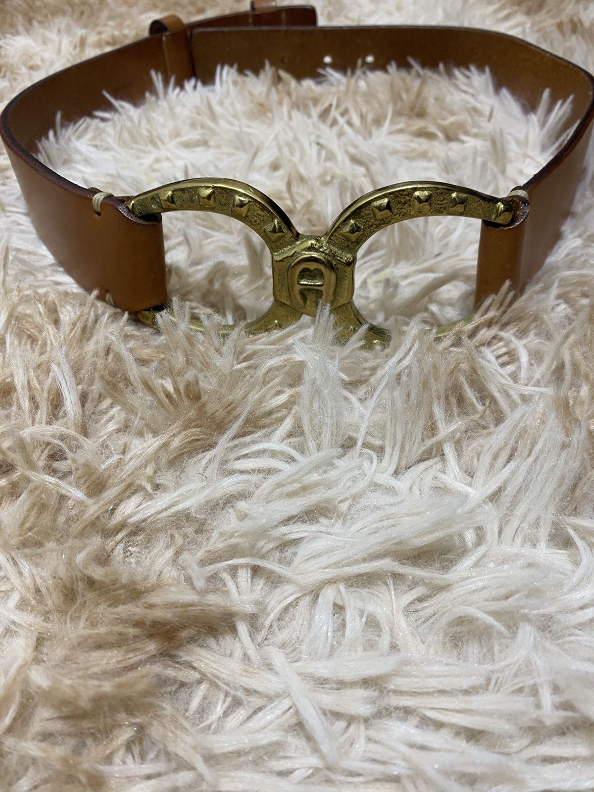 Aigner Aigner vintage horseshoe buckle leather belt(NOS) Size ONE SIZE - 1 Thumbnail