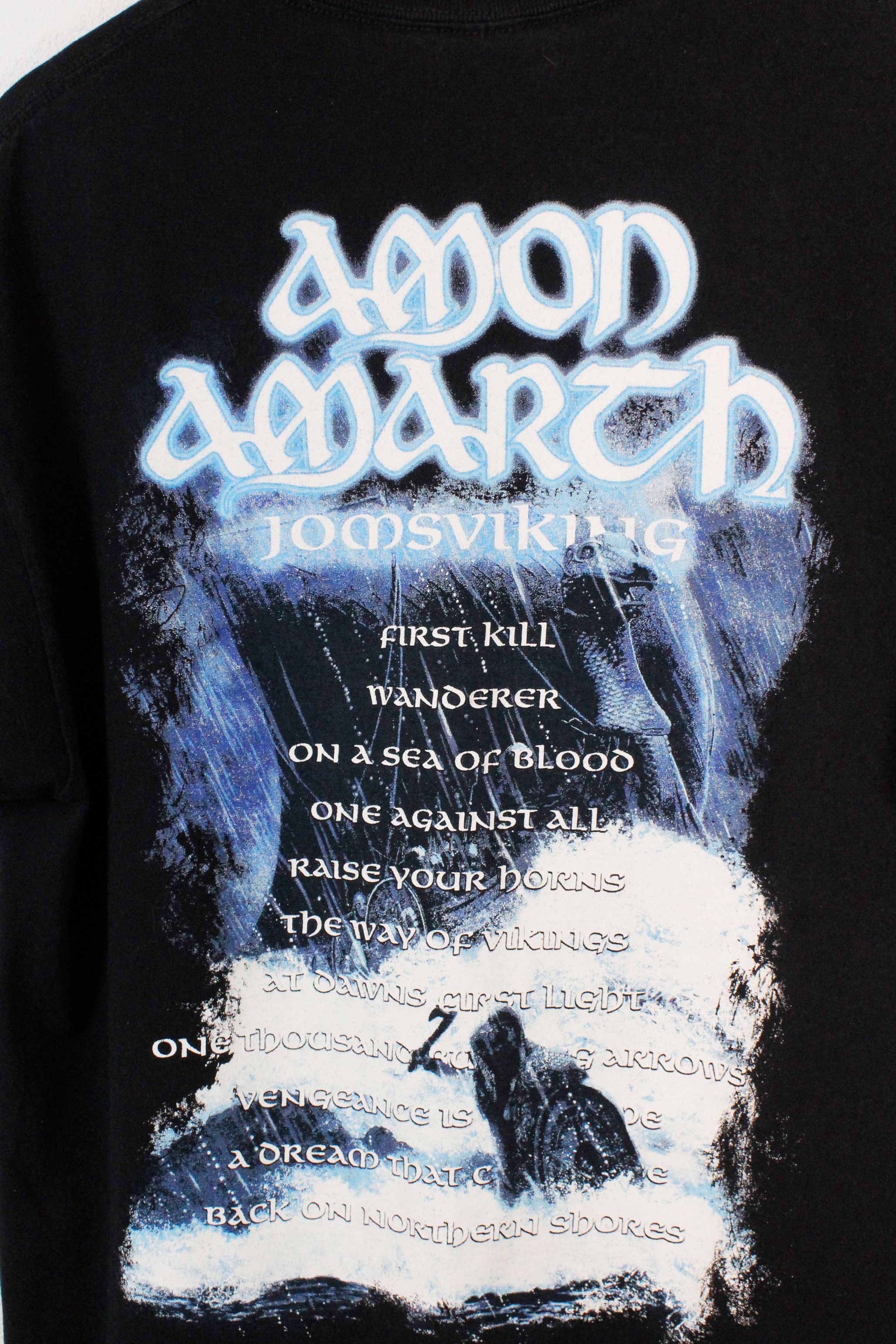 Band Tees × Vintage Vintage Amon Amarth Jomsviking Print Graphic Band Tee Size US L / EU 52-54 / 3 - 5 Thumbnail
