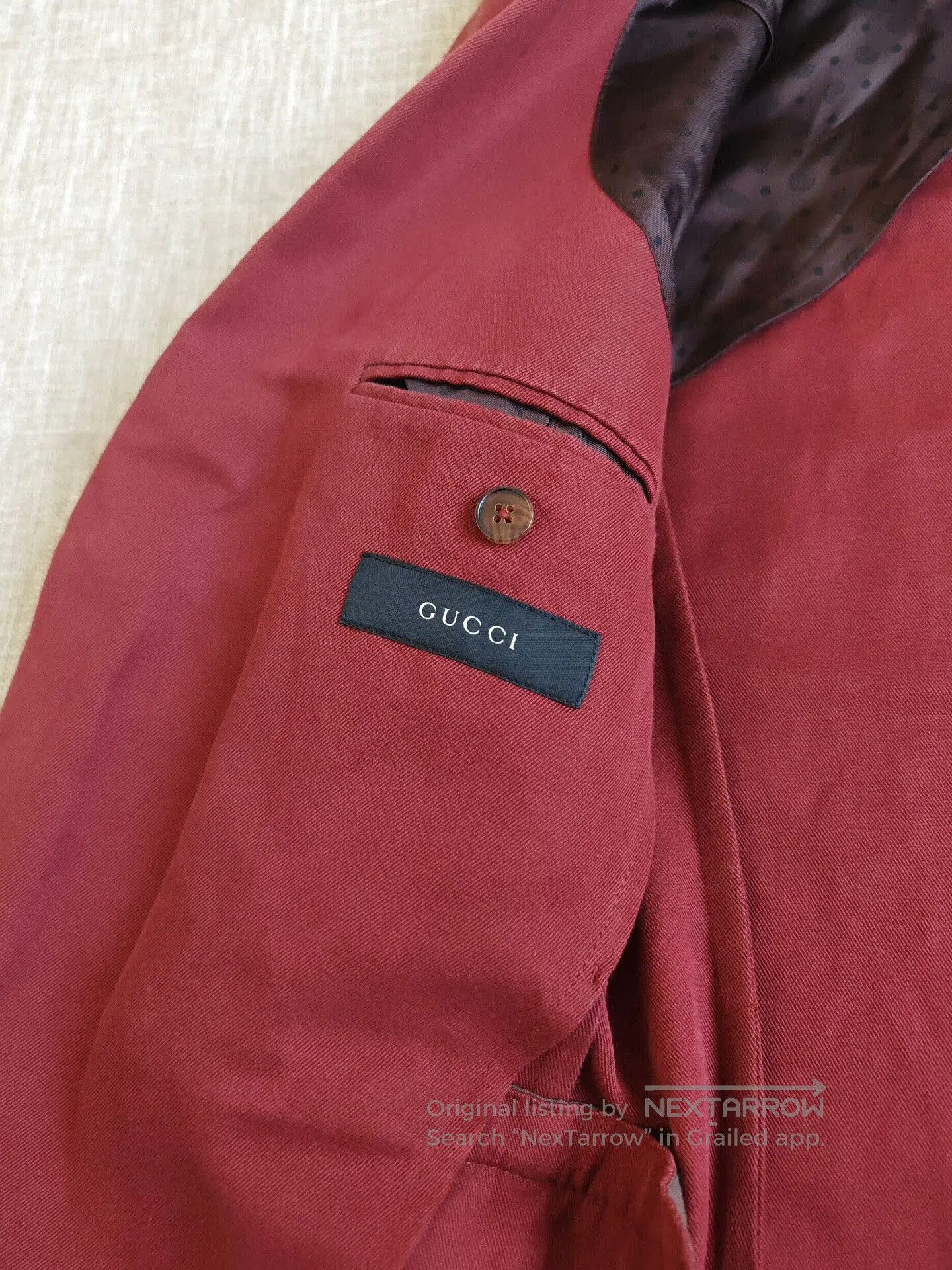 Gucci Gucci Men's Burgundy Suit Jacket. Size US S / EU 44-46 / 1 - 3 Thumbnail
