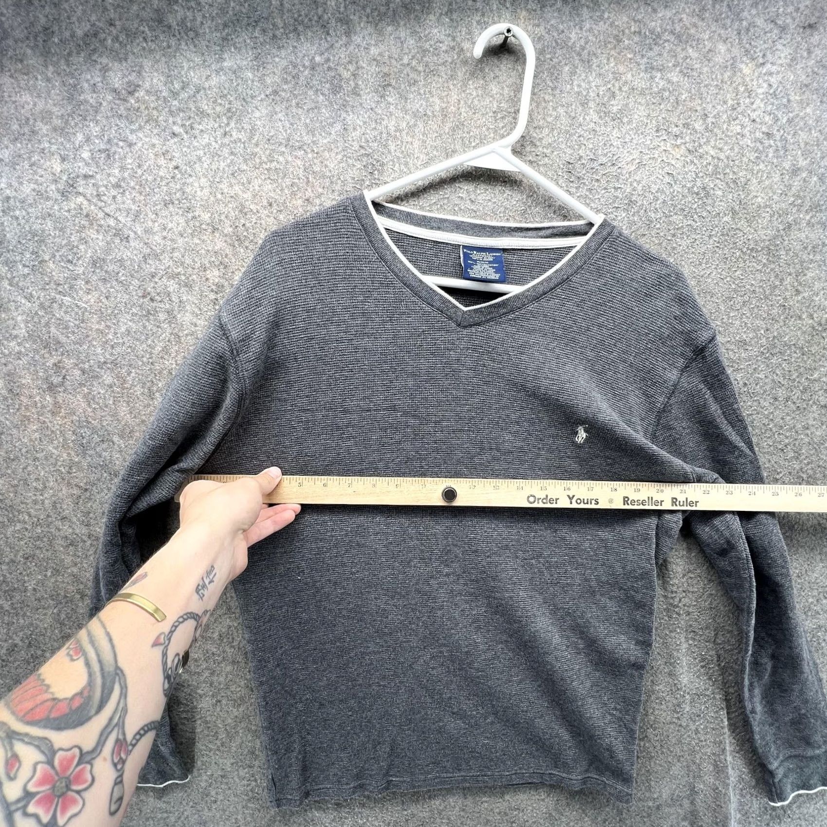 Polo Ralph Lauren Polo Ralph Lauren Pajama Top Mens M Gray Waffle Knit Sleepwear Lounge Pajama Top Embroidered Logo Mens Clothing Size US M / EU 48-50 / 2 - 4 Thumbnail