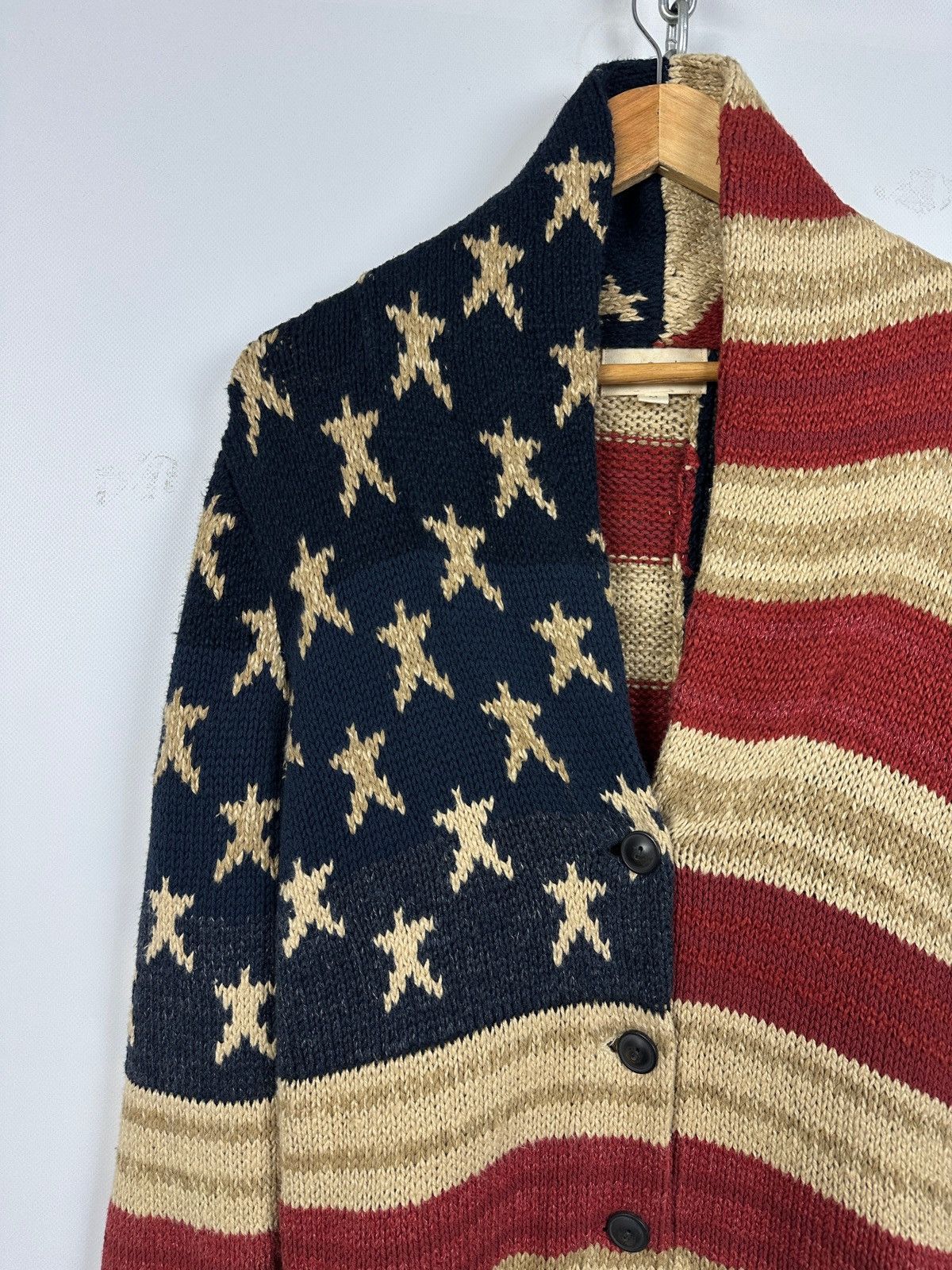 Denim & Supply Ralph Lauren Ralph Lauren Denim Supply USA Flag Knit Shawl Cardigan Size US M / EU 48-50 / 2 - 6 Thumbnail