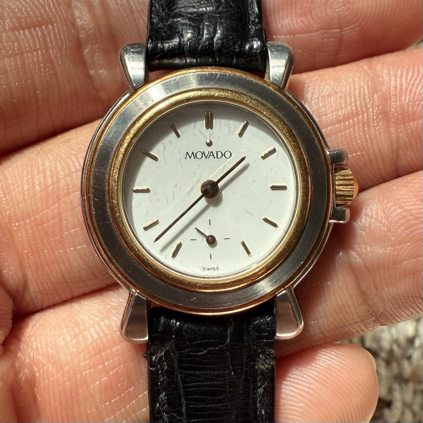 Movado Vintage Movado Folio Manual Watch Two Tone 18k Gold 26mm Size ONE SIZE - 1 Thumbnail