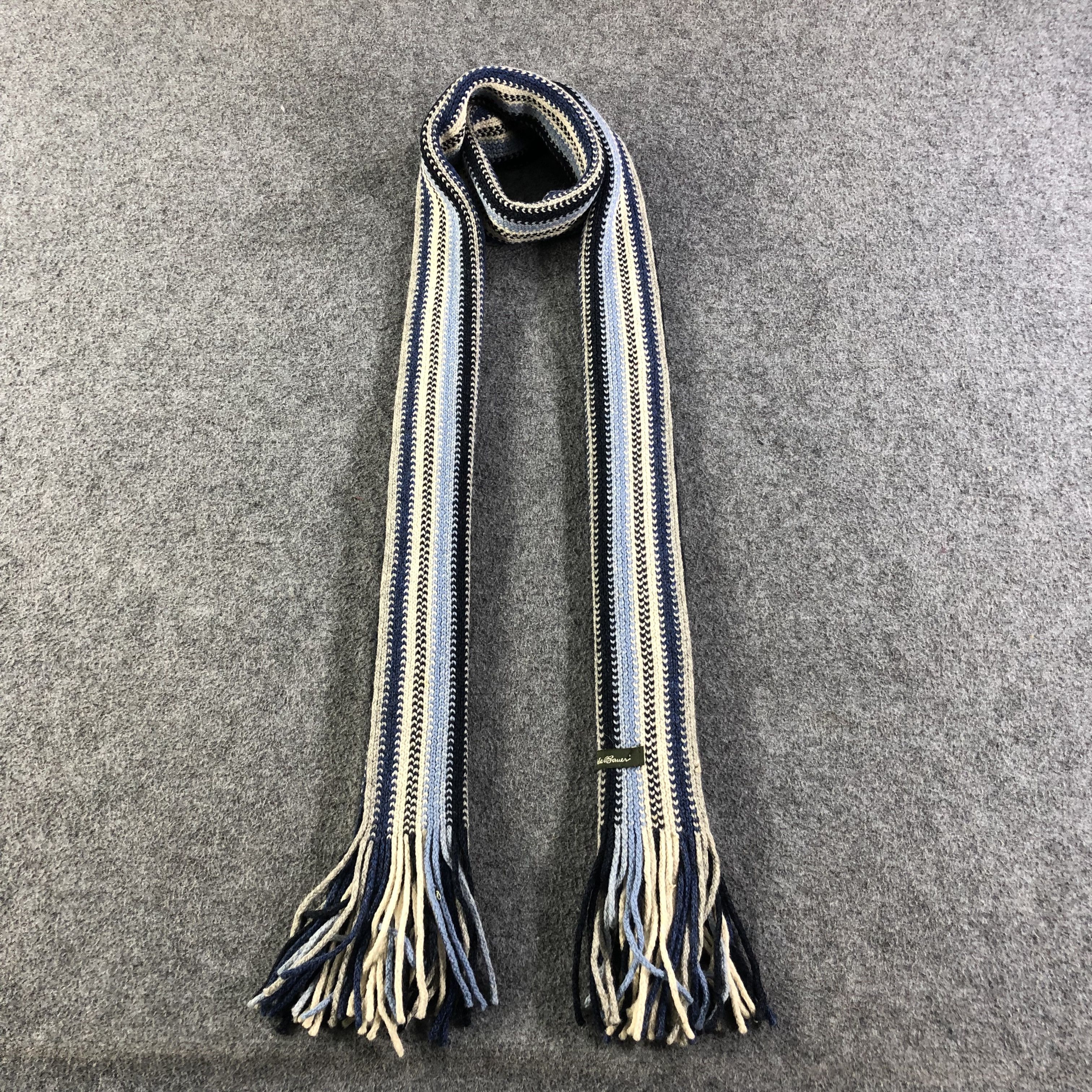 Eddie Bauer Eddie Bauer Striped Knit Wool Scarf Muffler V1086 Size ONE SIZE - 1 Thumbnail