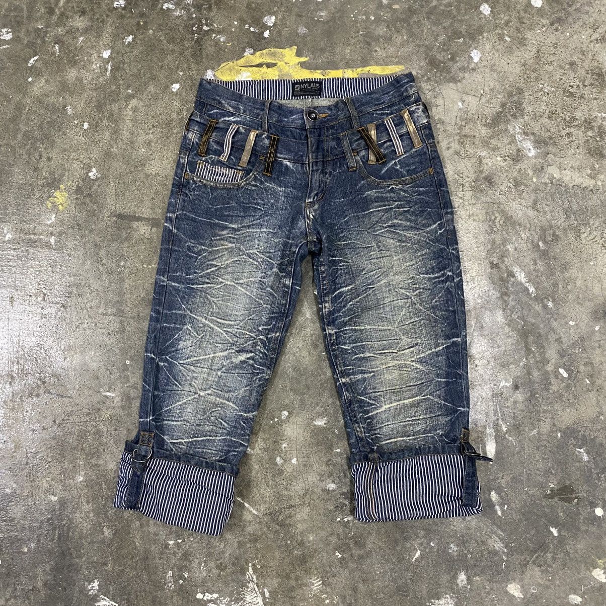 Hysteric Glamour Vintage 2000 Nylaus Double Waist 3 Quarter Denim Jeans Size US 32 / EU 48 - 2 Thumbnail