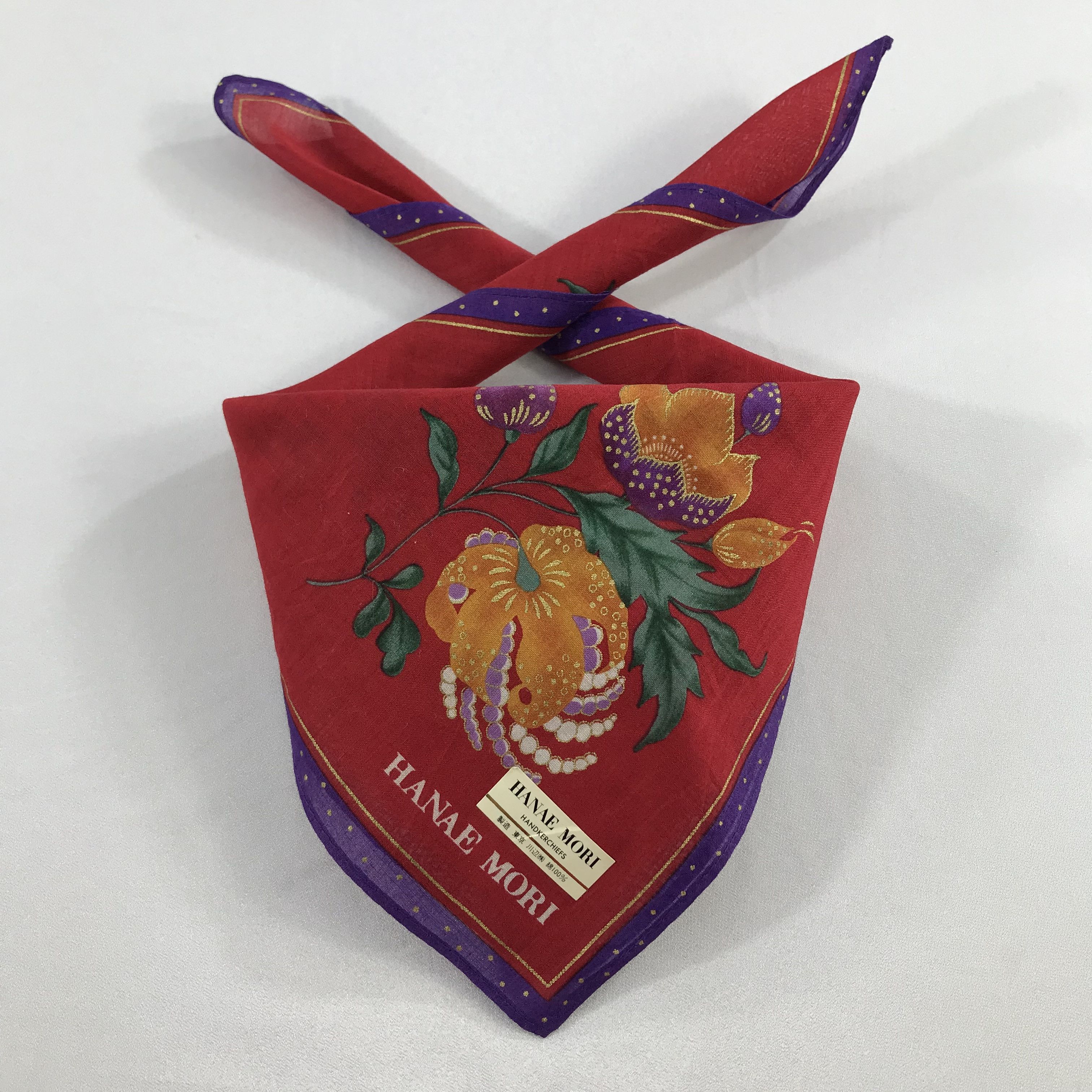 Hanae Mori × Vintage Hanae Mori Bandana / Handkerchief / Neckerchief - S2003 Size ONE SIZE - 3 Thumbnail
