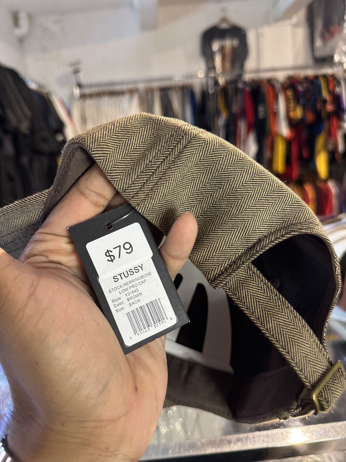 Stussy STUSSY STOCK HERRINGBONE LOW PRO CAP Size ONE SIZE - 4 Thumbnail