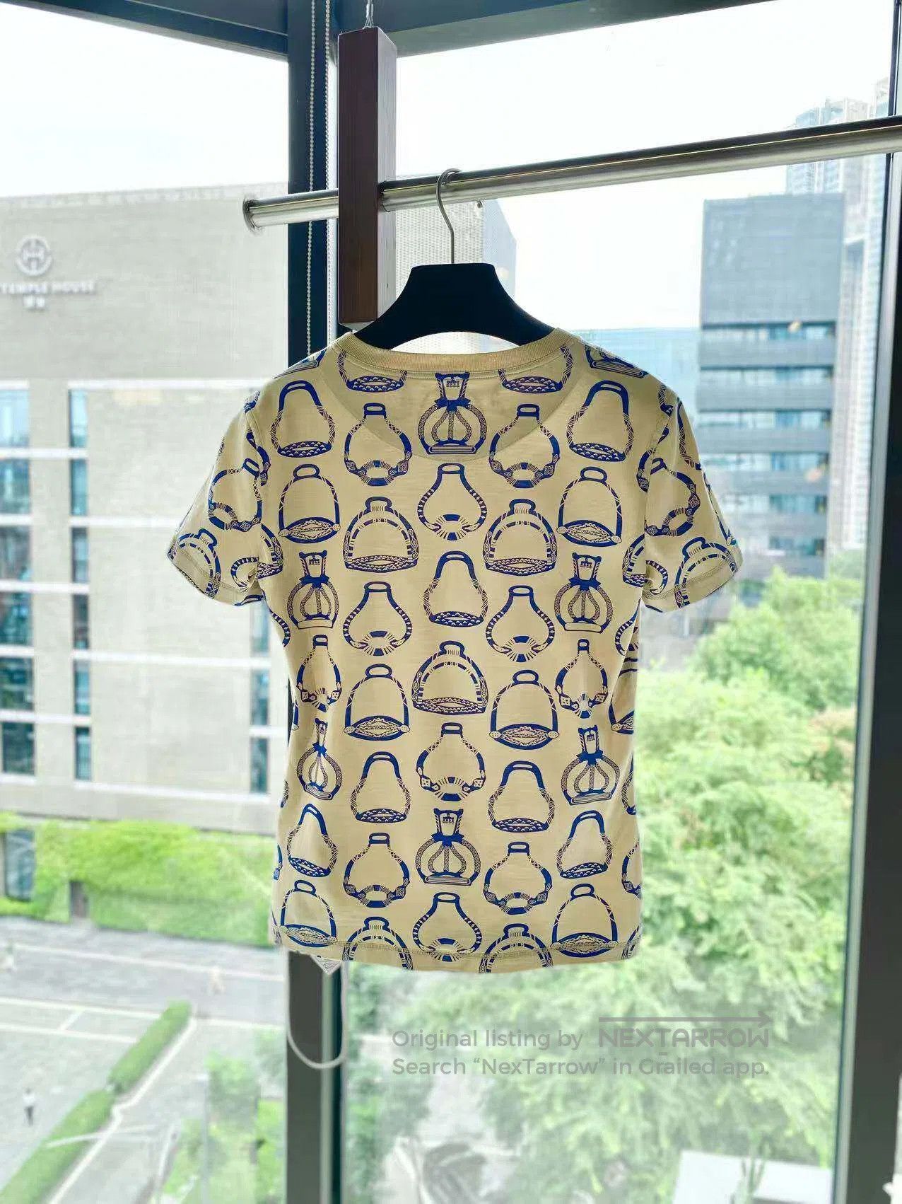 Hermes Hermes The pattern is full of embroidered T-shirts with sh Size XXS / US 00 / IT 34 - 3 Thumbnail