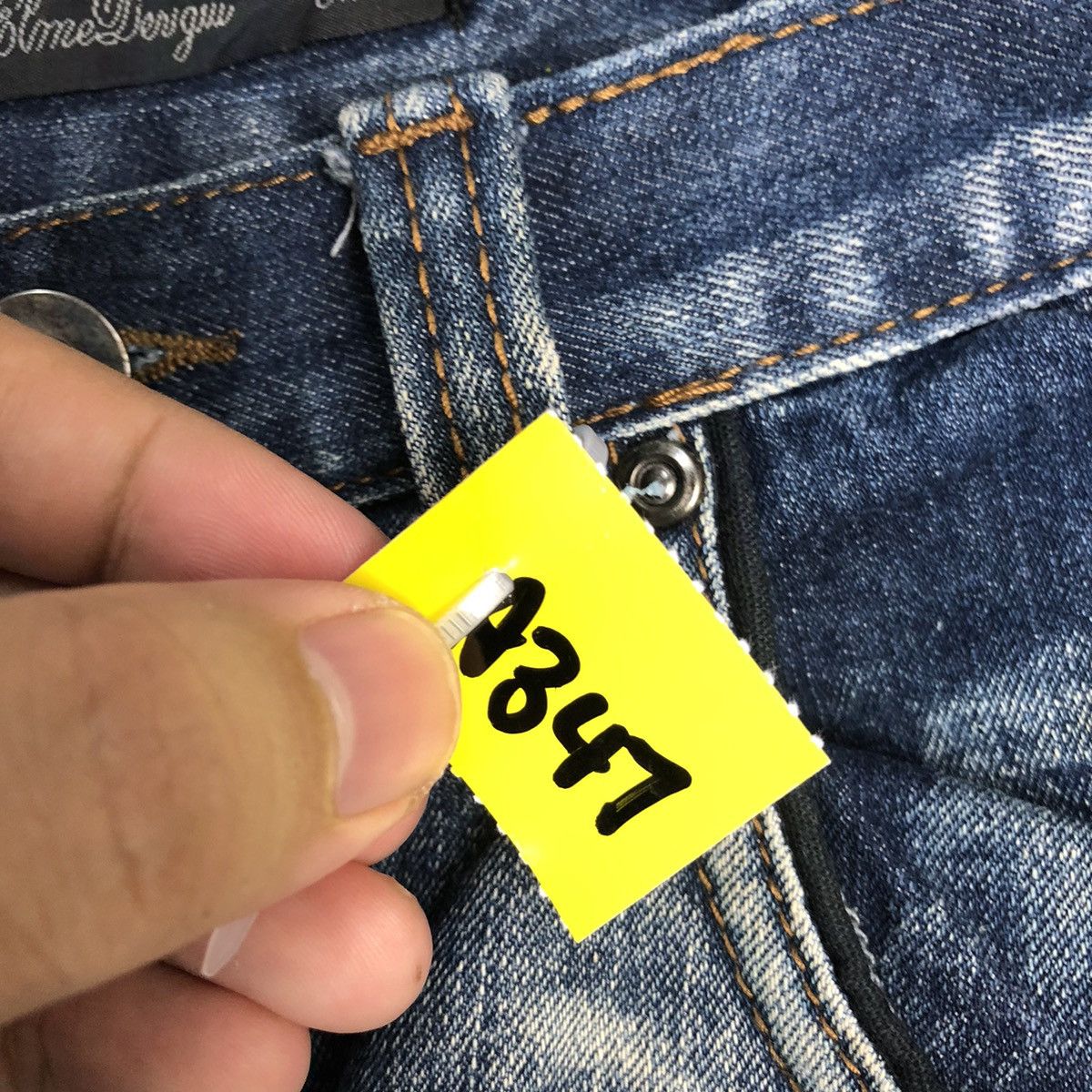 Japanese Brand Elme Design faded Blue Cropped spring Denim Pants #A347 Size US 31 - 14 Thumbnail