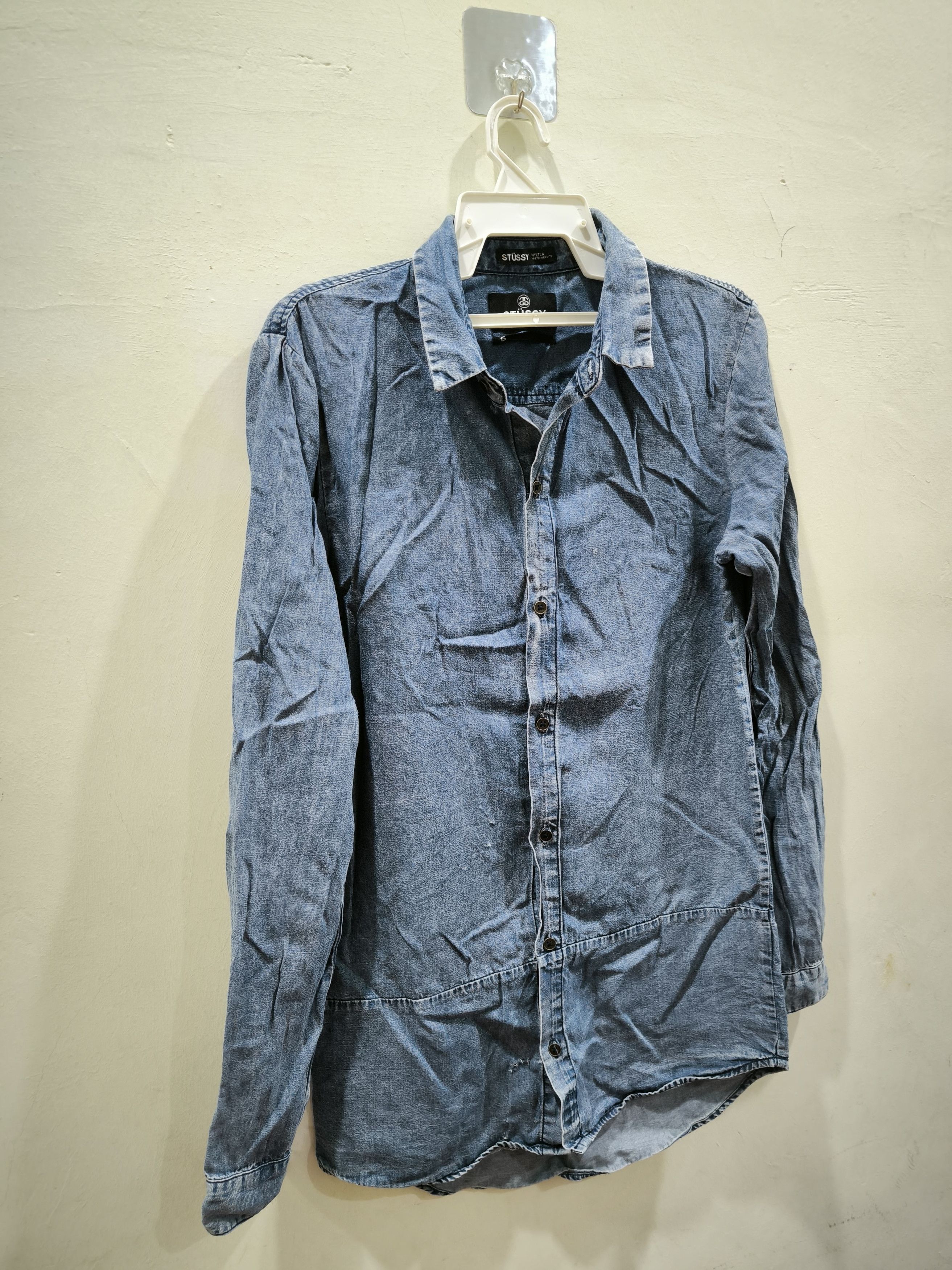 Stussy Distressed Stussy Button Up Jeans Long sleeve Shirt Size S / US 4 / IT 40 - 4 Thumbnail