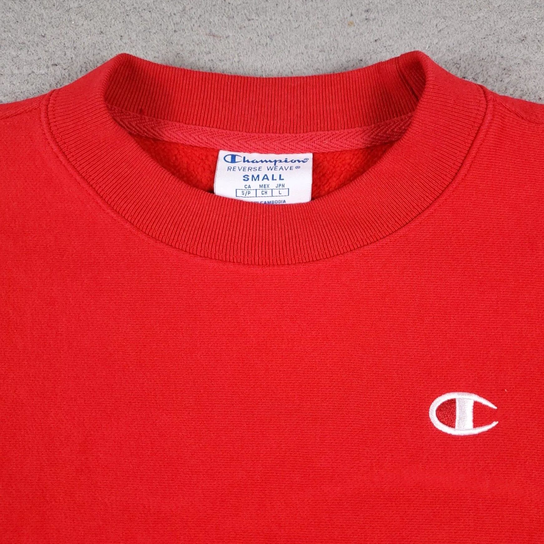 Champion Womens Champion Red Crop Top Pullover Sweatshirt Small Ladies Size S / US 4 / IT 40 - 2 Thumbnail