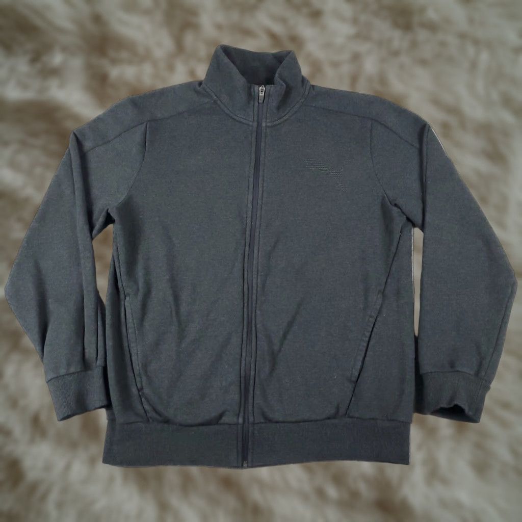 Puma Puma Mens Sweater Medium Gray Logo Full Zip Casual Sweatshirt Size US M / EU 48-50 / 2 - 1 Thumbnail