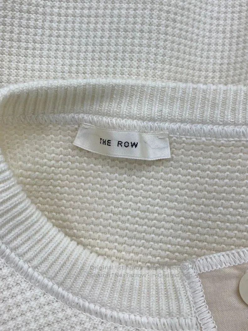 The Row The Row White Waffle Henley Sweater XS . Size US XS / EU 42 / 0 - 4 Thumbnail