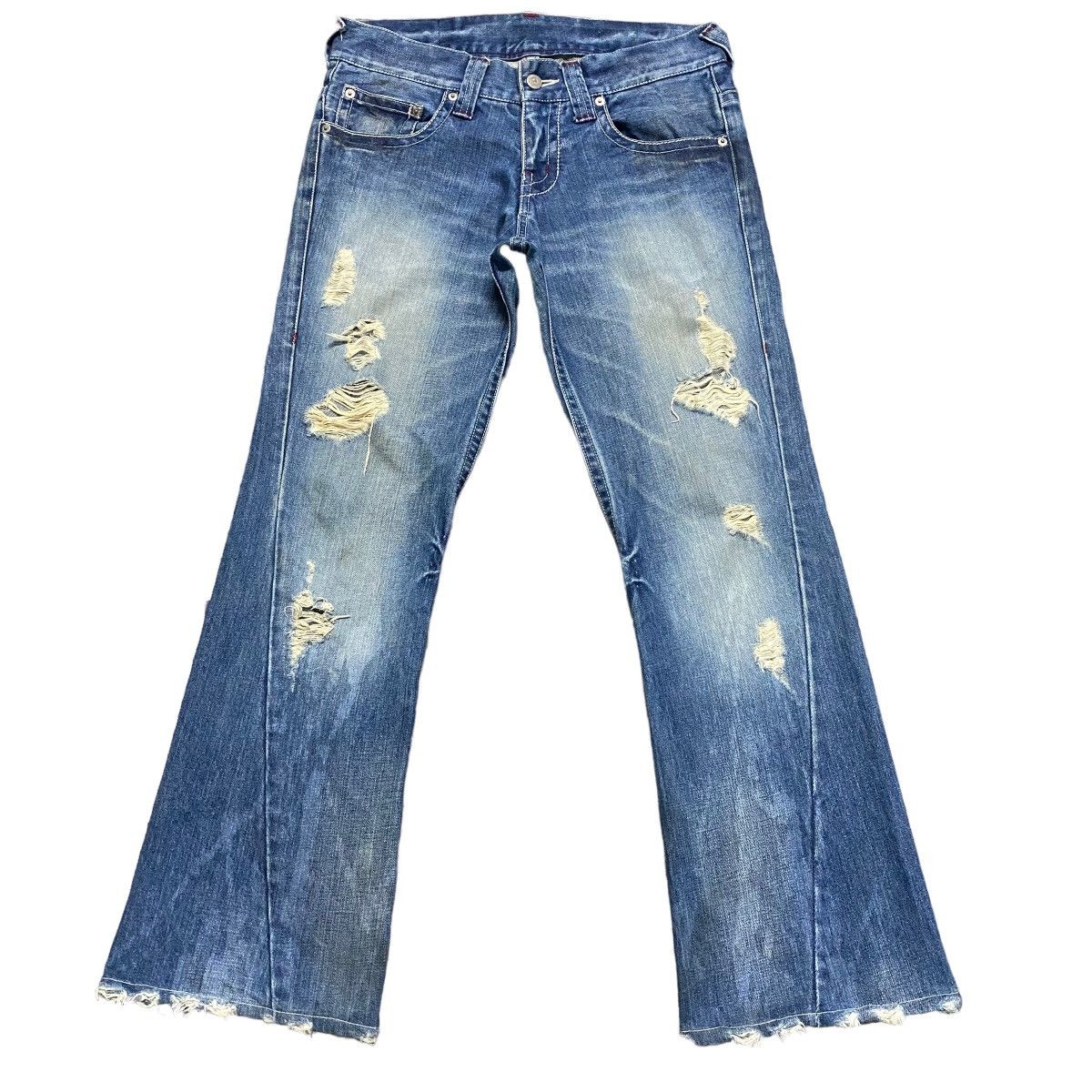 Tornado Mart Tornado Mart Distressed Denim Flare Jeans Size US 30 / EU 46 - 1 Thumbnail