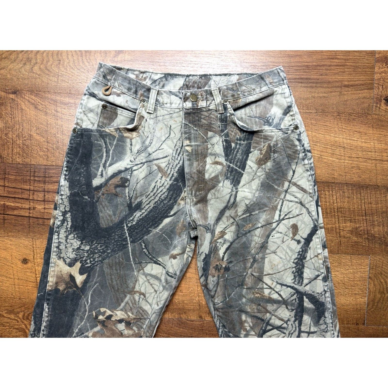 Wrangler VINTAGE Wrangler Pants Mens Real Tree Hardwoods USA Made Fit 31.5X32 Camouflage 90s USA Mens Regular Straight Jeans/Camo/Pants Size US 32 / EU 48 - 3 Thumbnail