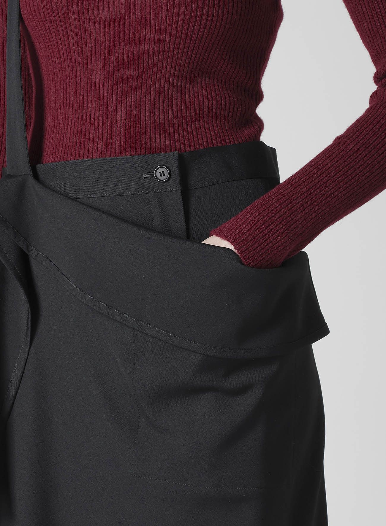 Yohji Yamamoto Yohji Yamamoto - WOOL 2WAY SUSPENDER SKIRT Size 24" / US 00 / IT 34 - 8 Thumbnail