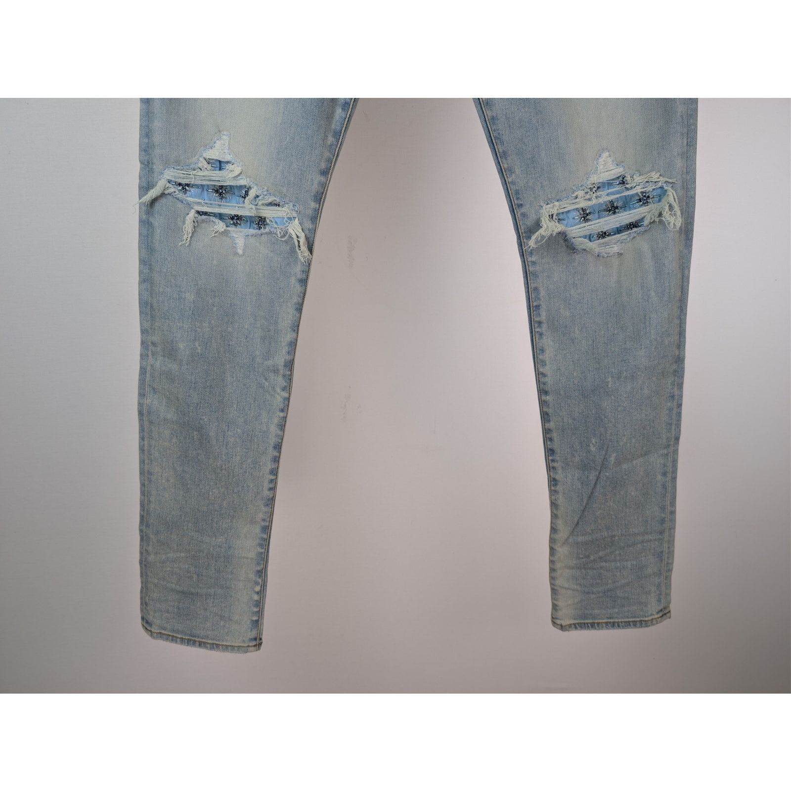 Amiri o1rshd1 Crystal Starburst MX1 Denim Jeans Surf Indigo Size US 34 / EU 50 - 4 Thumbnail