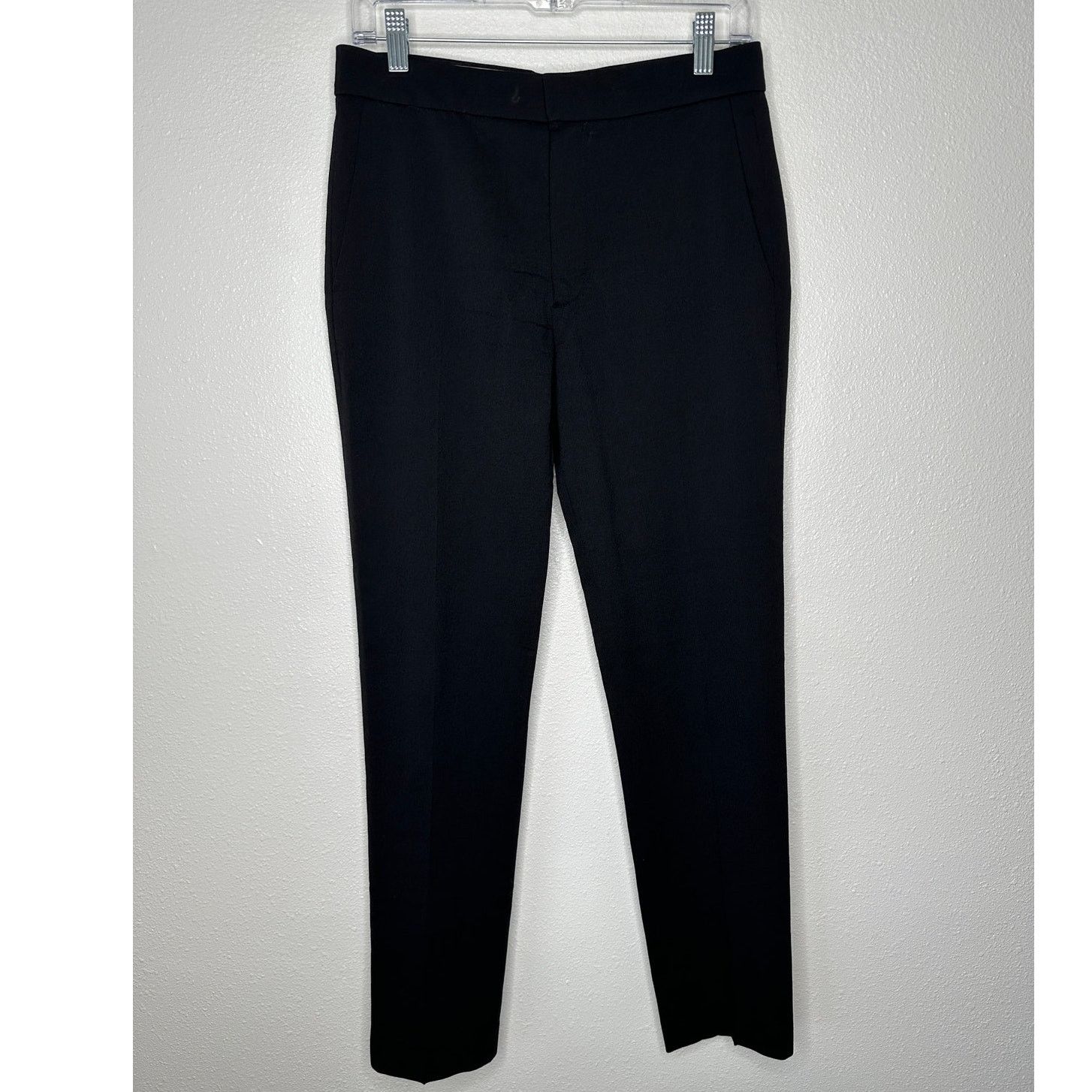 Chloe Chloe Black Wool Slacks Slash Pocket Zip Trouser Pant 36 / 4 Size 27" / US 4 / IT 40 - 2 Thumbnail